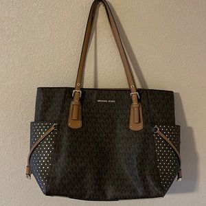 Michael Kors Signature Logo, Tote bag, Like New, dark brown